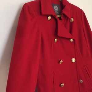 Brand new Vince Camuto red peacoat!!
